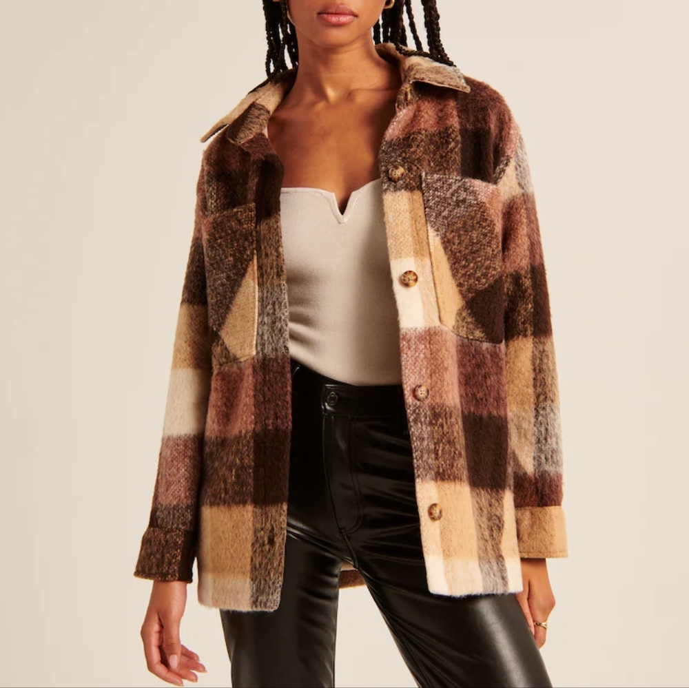 ABERCROMBIE & FITCH: Cozy Shacket - Picture 3 of 8